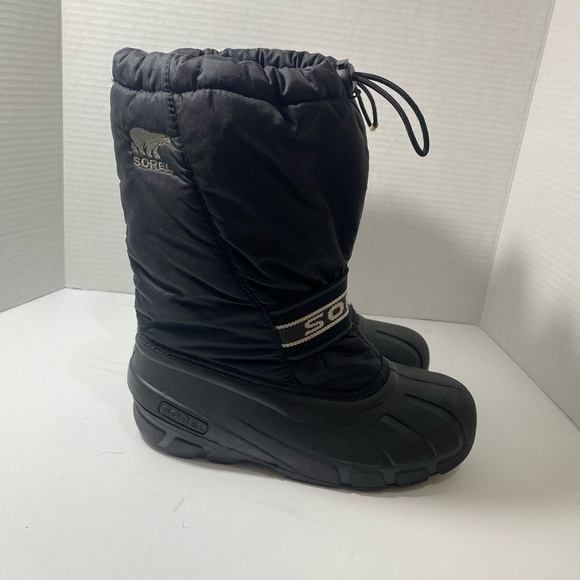 Sorel Cub Kid's Insulated Snow Boot - Black Size 4 - Picture 4 of 10